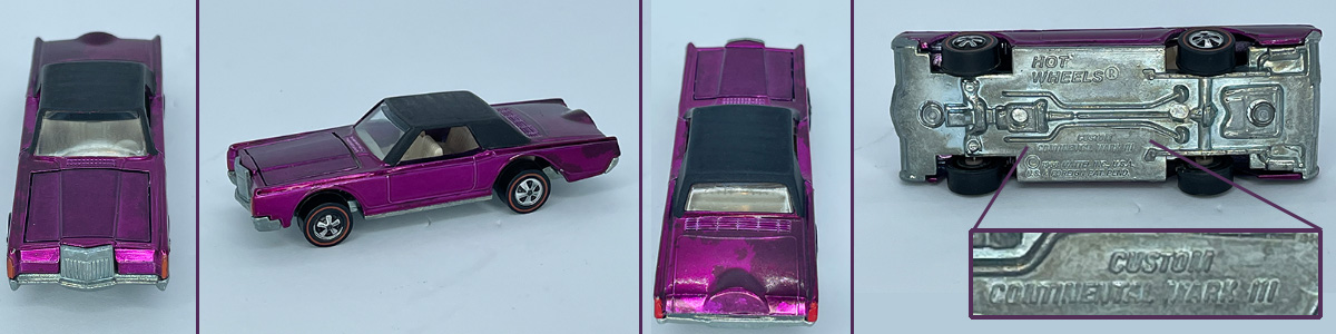 The rare The Magenta Continental Mk III with a black roof